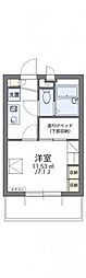 レオパレスハーバサイドW棟 1Kの間取図画像