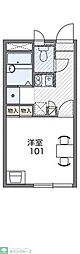 レオパレスウィステリア 1Kの間取図画像