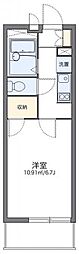 レオパレスメローフィールドK 1Kの間取図画像