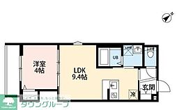Srnit Verte 1LDKの間取図画像