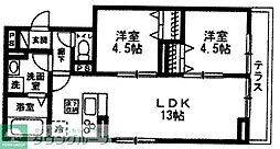 グランデュール新検見川 2LDKの間取図画像