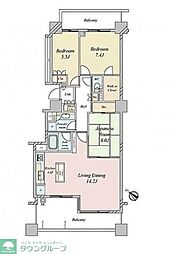 ガーデンプラザ新検見川21番館 3LDKの間取図画像