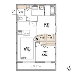 Chouette Maison 2LDKの間取図画像
