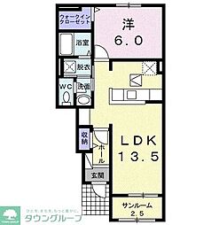 モーニンググロウ 1LDKの間取図画像