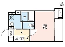 robot home 西都賀II(ロボットホーム ニシツガツー) 1Kの間取図画像
