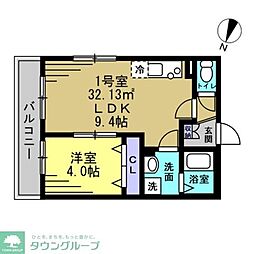 KAIROS 1LDKの間取図画像