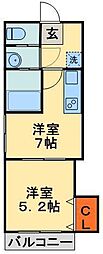 プライムヒルズ千葉中央 1DKの間取図画像