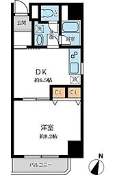 オーキッドレジデンス千葉中央 1DKの間取図画像