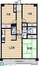 ファインビュー千葉 3LDKの間取図画像