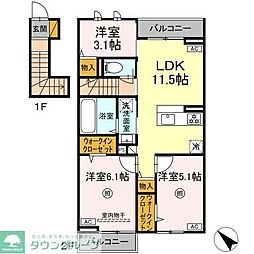 ハレカフア 3LDKの間取図画像