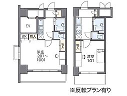 レオパレス伸夫 1Kの間取図画像