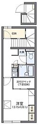 レオパレスゴールドレオ3 1Kの間取図画像