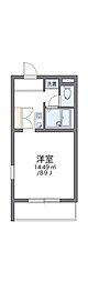 レオパレスエース2 1Kの間取図画像