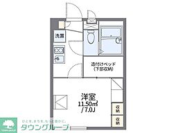 レオパレスIBIS 1Kの間取図画像