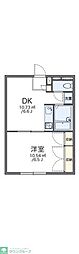 レオパレスシャルム 1DKの間取図画像