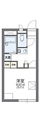 レオパレス君といつまでも 1Kの間取図画像