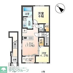 (仮称)千葉市中央区大森町アパート 2LDKの間取図画像