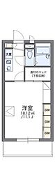 レオパレス蘇我加藤 1Kの間取図画像