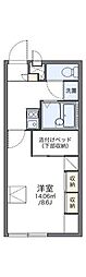レオパレスシャトーA 1Kの間取図画像