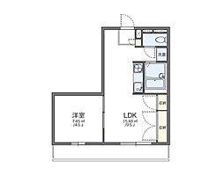 レオパレスアクア 1LDKの間取図画像