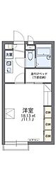レオパレス波岡 1Kの間取図画像