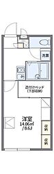 レオパレス進山 1Kの間取図画像