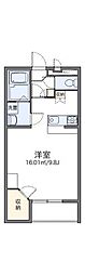 レオパレスヴェルドミール大和 1Kの間取図画像