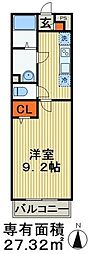 リブリ・Espoir弐番館 1Kの間取図画像