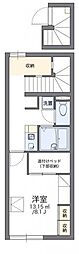 レオパレスビリーブロード 1Kの間取図画像