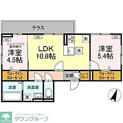 D-SOLACE末広4丁目 2LDKの間取図画像