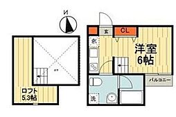 ヴィラ・トークス 1Kの間取図画像