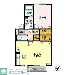 サンパティーク・さくら 1LDKの間取図画像