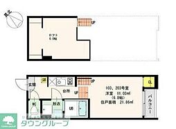 FORTUNA東千葉 1Kの間取図画像
