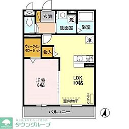 メゾンプレール 1LDKの間取図画像