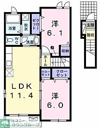 アニメートエス 2LDKの間取図画像