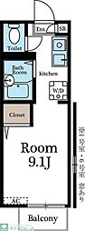 グレイス幕張A ワンルームの間取図画像