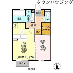 サウザンドサニー・イースト 1LDKの間取図画像