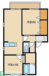 フェリース 2LDKの間取図画像