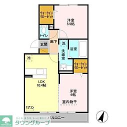 ラランジャ 2LDKの間取図画像