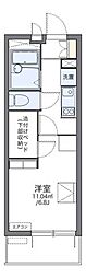 レオパレスモンサンミッシェル 1Kの間取図画像