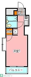 TOP蘇我1 1Kの間取図画像