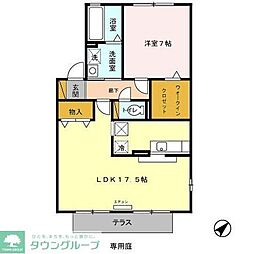 メープル2 1LDKの間取図画像