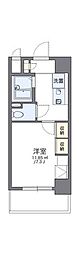 レオパレス伸夫 1Kの間取図画像