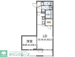 ミランダ長須賀 1LDKの間取図画像