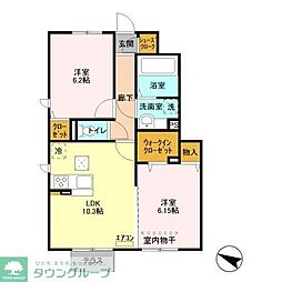 舘の杜アクシア 2LDKの間取図画像