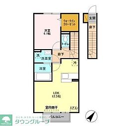 フローラルコート不動ヶ岡 1LDKの間取図画像