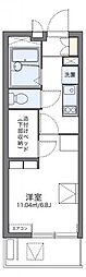 レオパレスハーバーサイドE棟 1Kの間取図画像