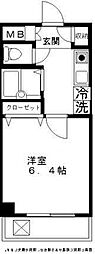 プリズム幕張本郷 1Kの間取図画像
