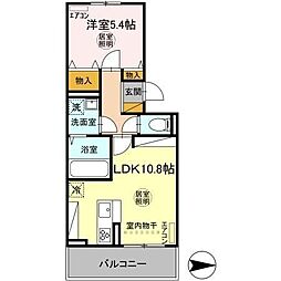 D-room穴川2丁目 1LDKの間取図画像