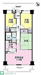 アレックスヒルズ四街道 3LDKの間取図画像